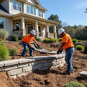 Retaining Wall Installation